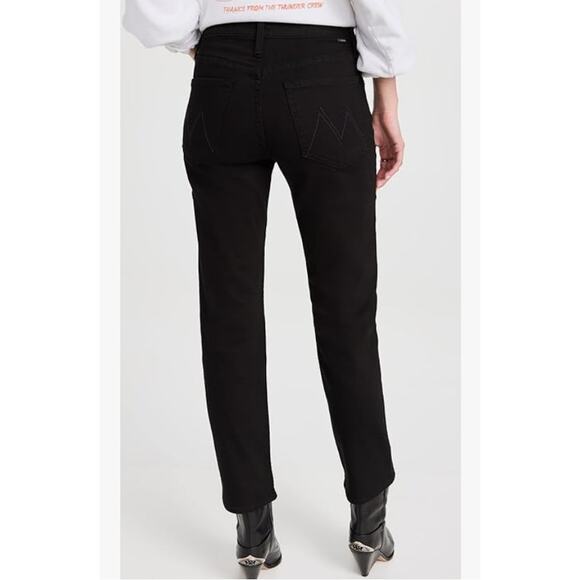 MOTHER JEANS WOMENS 24 TOMCAT STRAIGHT ANKLE STRETCH LASTING IMPRESSION BLACK - Picture 2 of 14